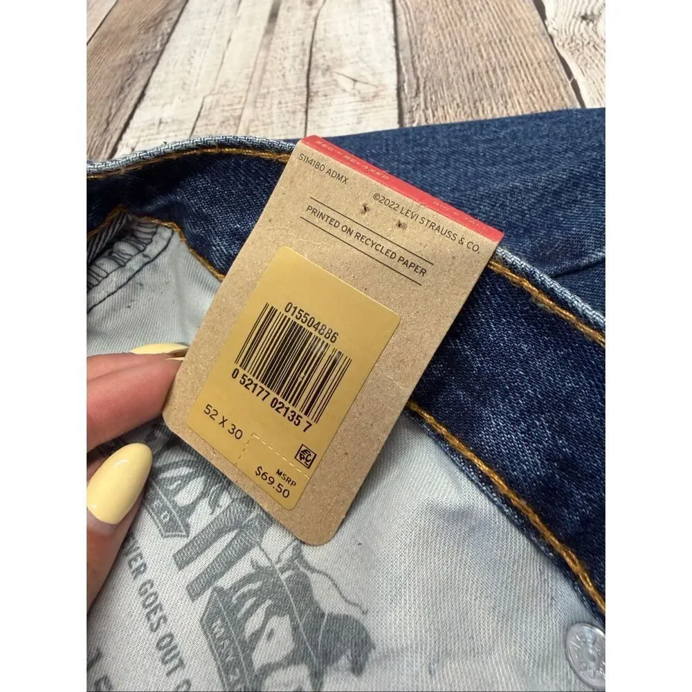 NWT! Levi’s 550 Relaxed Fit Jeans Men’s 52x30 Blue Denim Big & Tall Plus Size